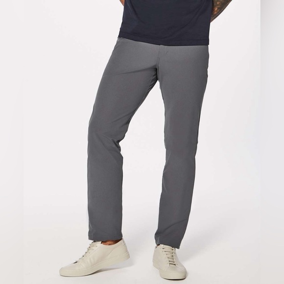 Lululemon Pants Men’s 32 Grey ABC Classic Chino Commuter Performance Warpstreme - Picture 1 of 11